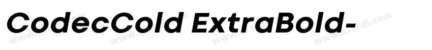 CodecCold ExtraBold字体转换 CodecCold ExtraBold字体转换